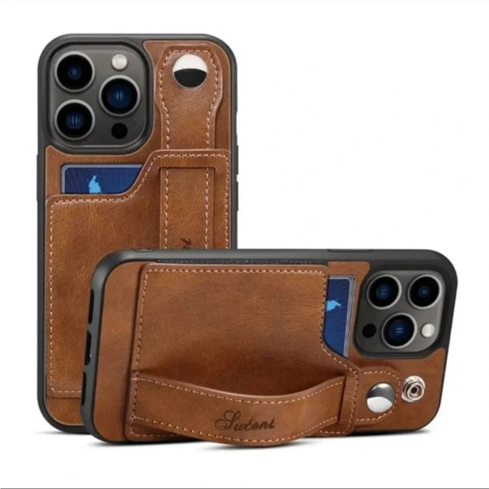 NEW LEATHER IPHONE 13 PRO MAX CASE NEW WITH STRAP